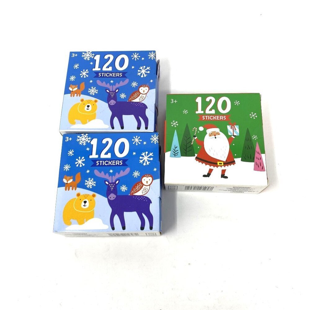 Horizon Group Holiday Christmas 3 Sticker Rolls 120 Stickers Each